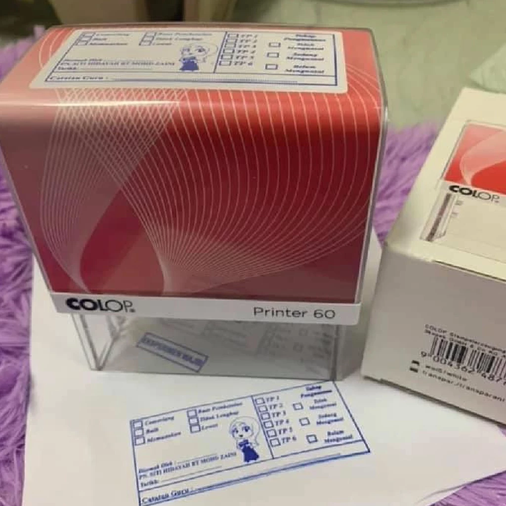 COP GETAH DENGAN DAKWAT COLOP P50 SELF INK STAMP FOR NAME & HP, ACC NO ETC 29MM X 68MM 7 LINES - Image 5